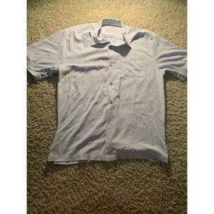 Vintage Tommy Bahama Blue Short Sleeve Button Down Shirt Mens Size XL Bin N